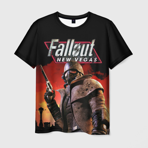 Мужская футболка с принтом Fallout New Vegas, вид спереди №1