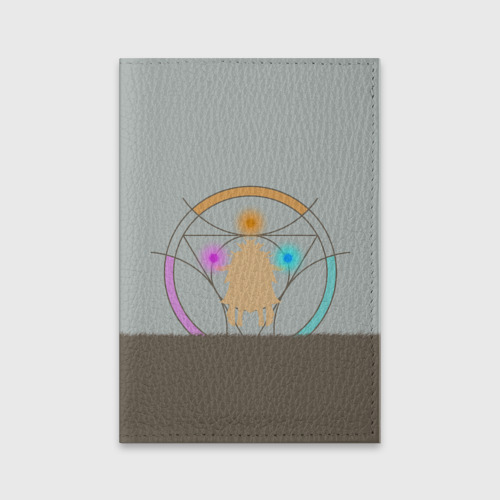 Обложка для паспорта матовая кожа Dota 2 Invoker, цвет оранжевый