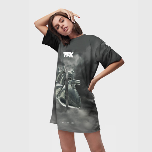 Платье-футболка 3D TFK Incomplete, цвет 3D печать - фото 3