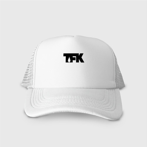 Кепка тракер с сеткой TFK logo black, цвет белый