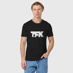 Мужская футболка хлопок TFK logo white - фото 2