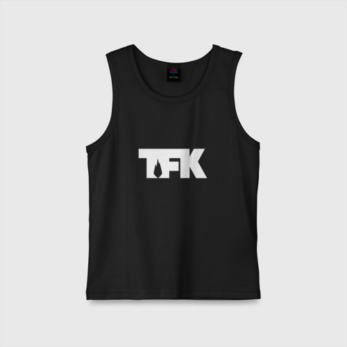 Детская майка хлопок TFK logo white, цвет черный