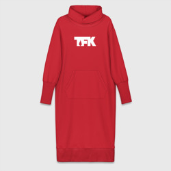 Платье удлиненное хлопок TFK logo white