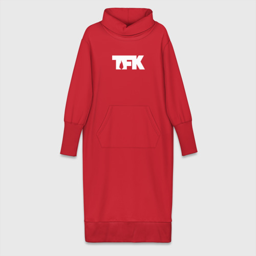 Платье удлиненное хлопок TFK logo white