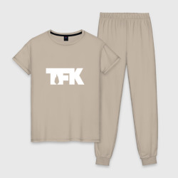 Женская пижама хлопок TFK logo white