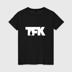 Женская футболка хлопок TFK logo white