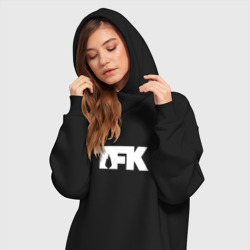 Платье-худи хлопок TFK logo white - фото 2