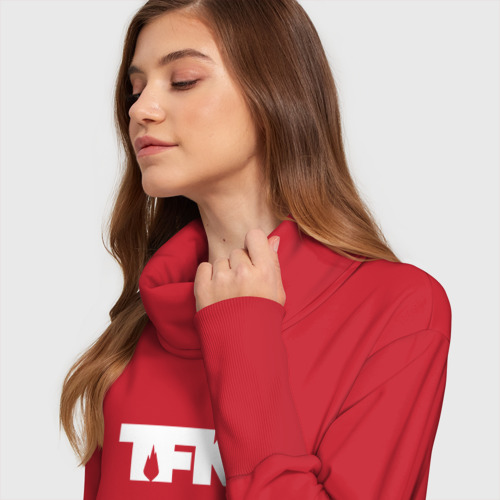 Платье удлиненное хлопок TFK logo white - фото 6