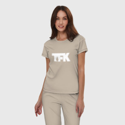 Женская пижама хлопок TFK logo white - фото 2
