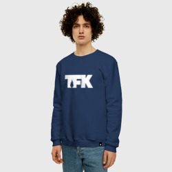 Мужской свитшот хлопок TFK logo white - фото 2