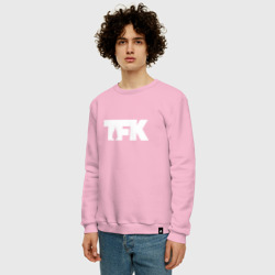 Мужской свитшот хлопок TFK logo white - фото 2