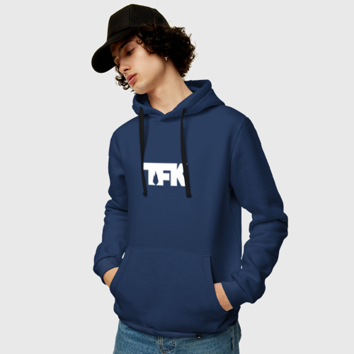 Мужская толстовка хлопок TFK logo white - фото 3