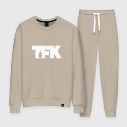 Женский костюм хлопок TFK logo white