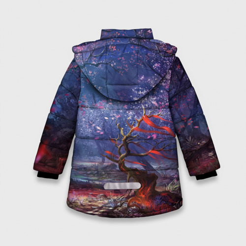 Зимняя куртка для девочек 3D Сова, цвет черный - фото 2