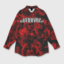 Мужская рубашка oversize 3D Avenged sevenfold эвенджет сэвэнфолд