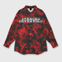 Женская рубашка oversize 3D Avenged sevenfold эвенджет сэвэнфолд