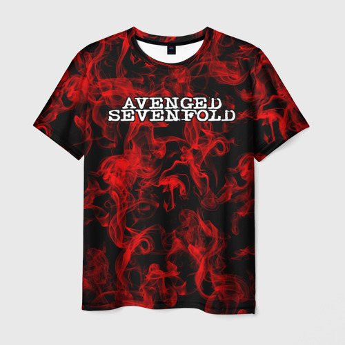 Мужская футболка 3D с принтом AVENGED SEVENFOLD | ЭВЕНДЖЕТ СЭВЭНФОЛД, вид спереди #2