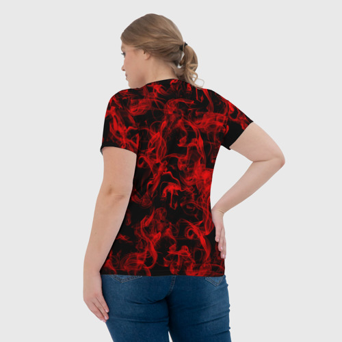 Женская футболка 3D с принтом AVENGED SEVENFOLD | ЭВЕНДЖЕТ СЭВЭНФОЛД, вид сзади #2