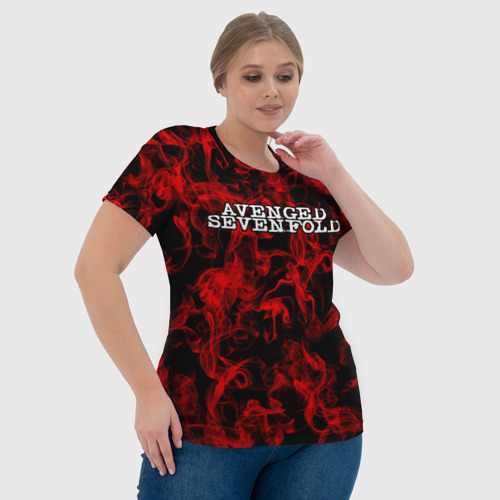 Женская футболка 3D с принтом AVENGED SEVENFOLD | ЭВЕНДЖЕТ СЭВЭНФОЛД, фото #4