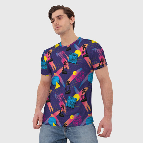 Мужская футболка 3D 80 Miami, цвет 3D печать - фото 3