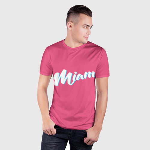 Мужская футболка 3D Slim Маями, цвет 3D печать - фото 3