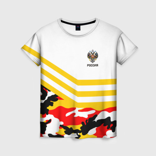 Женская футболка 3D Камуфляж Российская Империя, цвет 3D печать