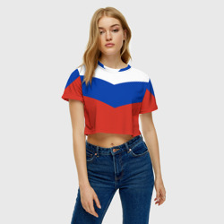 Женская футболка Crop-top 3D Россия - фото 2