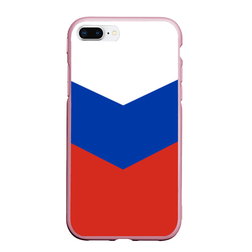 Чехол для iPhone 7Plus/8 Plus матовый Россия, цвет розовый