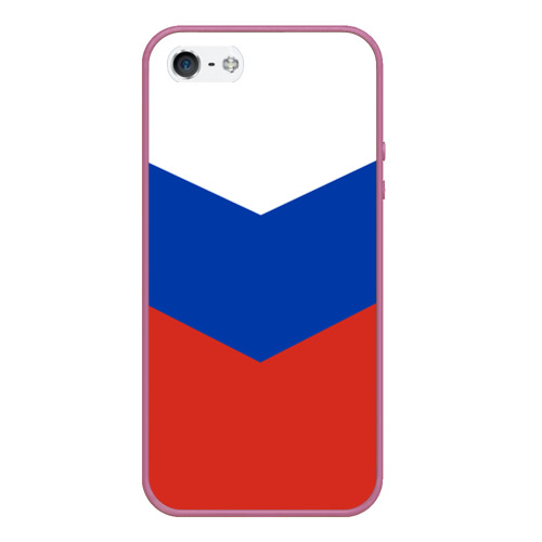 Чехол для iPhone 5/5S матовый Россия, цвет розовый