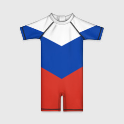 Детский купальный костюм 3D Россия флаг узор стрелкой