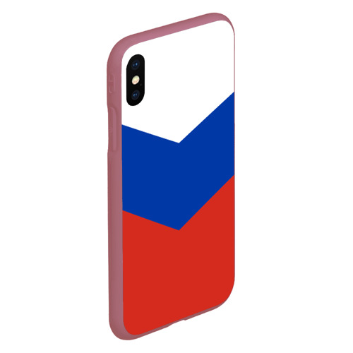 Чехол для iPhone XS Max матовый Россия, цвет малиновый - фото 3