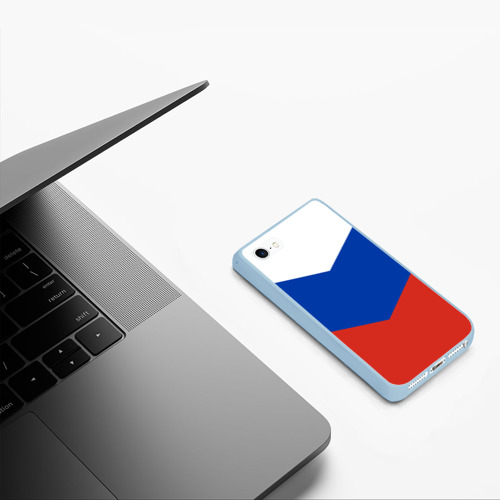 Чехол для iPhone 5/5S матовый Россия, цвет голубой - фото 5