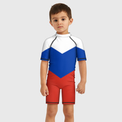 Детский купальный костюм 3D Россия флаг узор стрелкой - фото 2