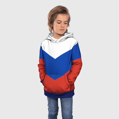 Детская толстовка 3D Россия, цвет синий - фото 3