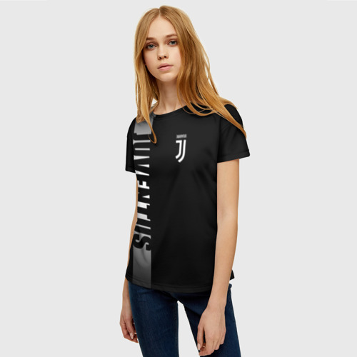 Женская футболка 3D Juventus Ювентус, цвет 3D печать - фото 3