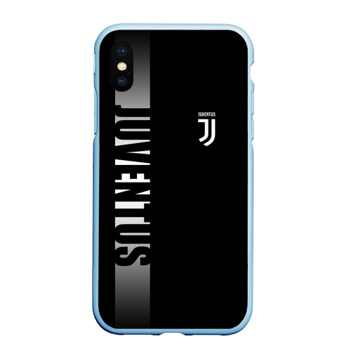 Чехол для iPhone XS Max матовый Juventus Ювентус, цвет голубой