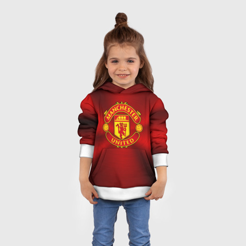 Детская толстовка 3D Manchester United F.C, цвет белый - фото 4