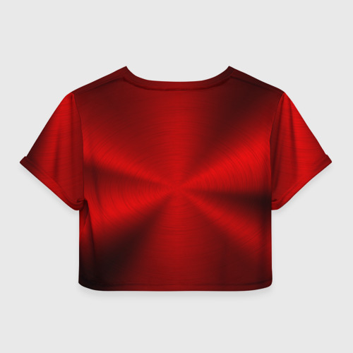 Женская футболка Crop-top 3D Manchester United F.C, цвет 3D печать - фото 2