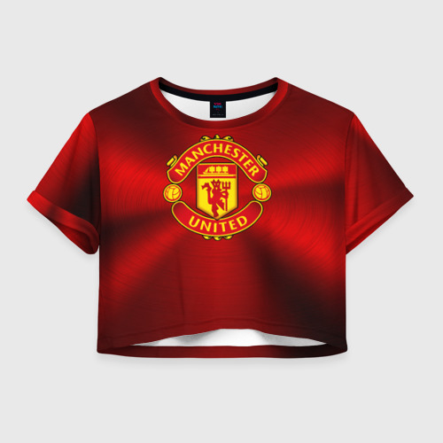 Женская футболка Crop-top 3D Manchester United F.C, цвет 3D печать