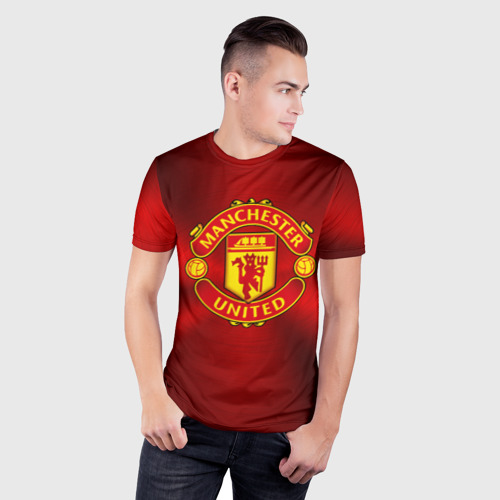 Мужская футболка 3D Slim Manchester United F.C, цвет 3D печать - фото 3