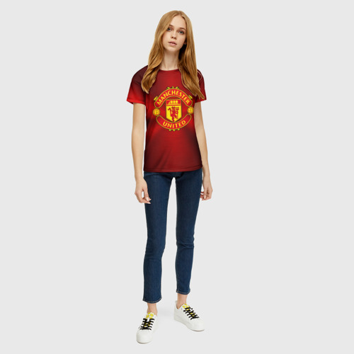 Женская футболка 3D Manchester United F.C, цвет 3D печать - фото 5