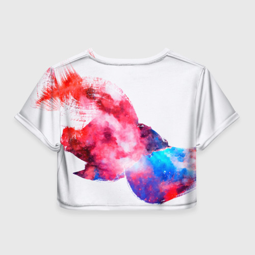 Женская футболка Crop-top 3D 30 Seconds to Mars, цвет 3D печать - фото 2
