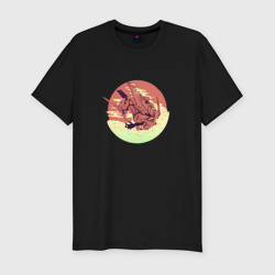 Мужская футболка хлопок Slim Neon Genesis Evangelion