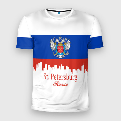 Мужская Спортивная футболка Санкт-Петербург  (3D)
