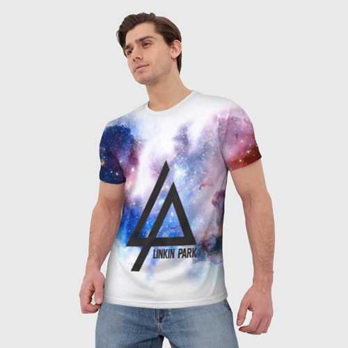 Мужская футболка 3D с принтом Linkin park, фото на моделе #1