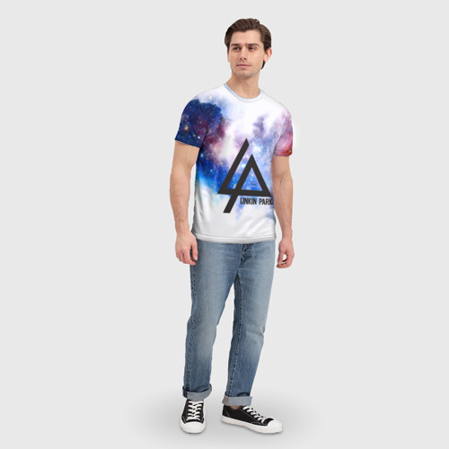 Мужская футболка 3D с принтом Linkin park, вид сбоку #3