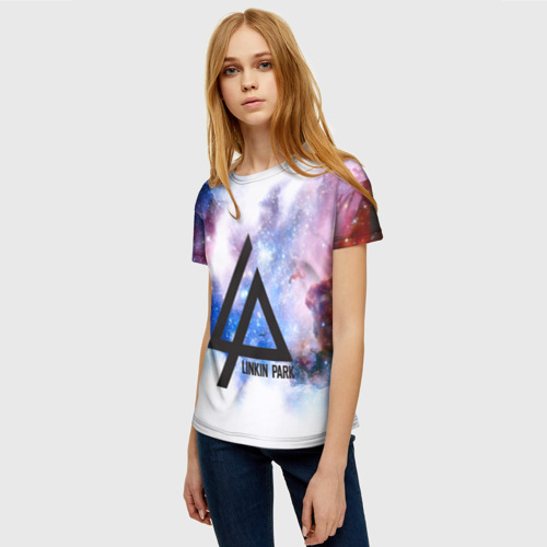 Женская футболка 3D Linkin Park, цвет 3D печать - фото 3