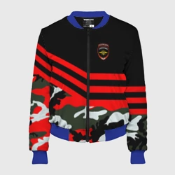 Женский бомбер 3D Камуфляж Полиция