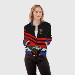 Женский бомбер 3D Камуфляж Полиция - фото 2