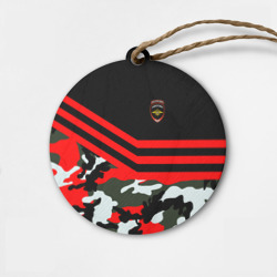 Деревянная игрушка круг Камуфляж Полиция